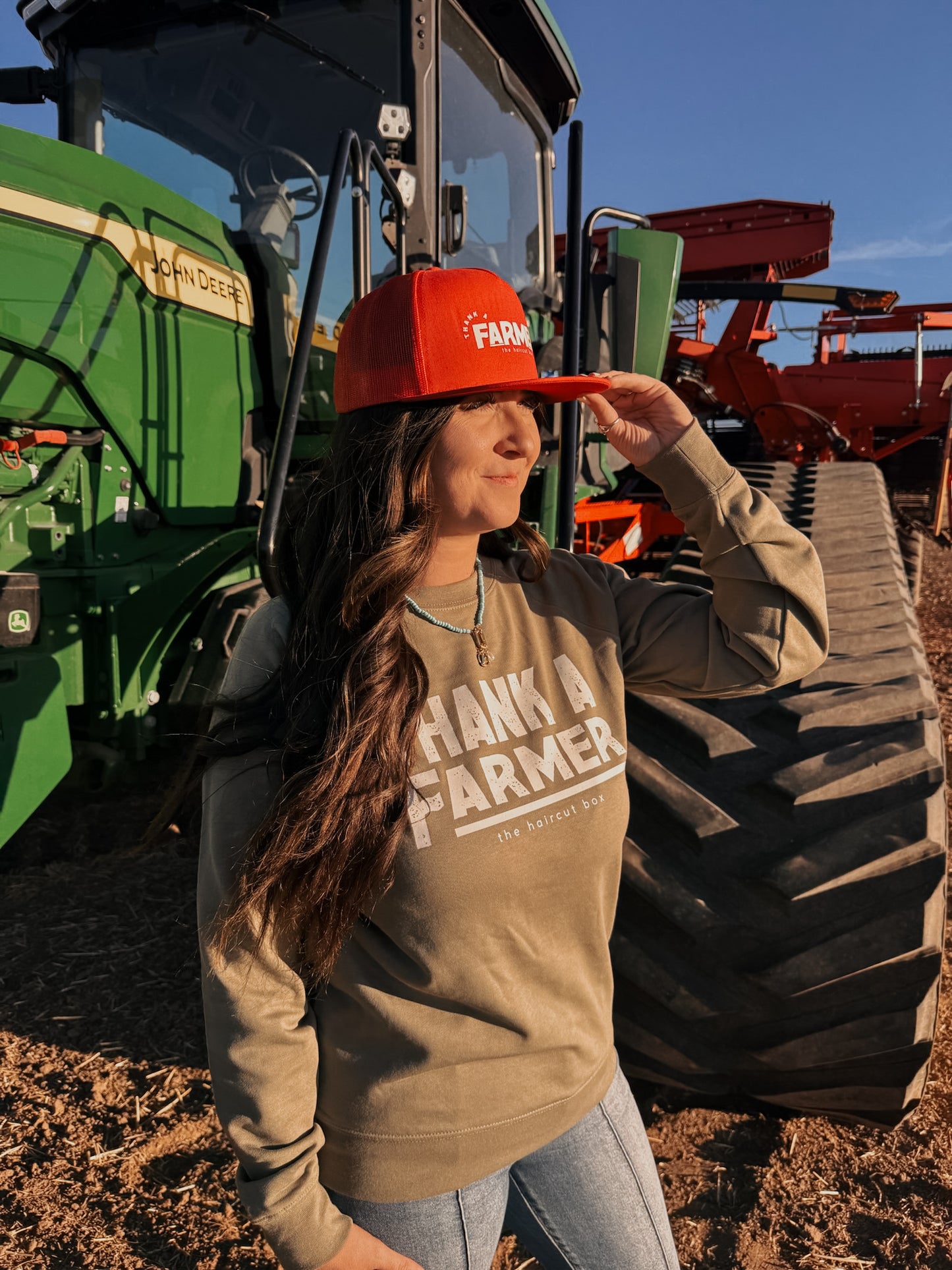 Thank a Farmer Trucker Hat - Red *PRESALE*