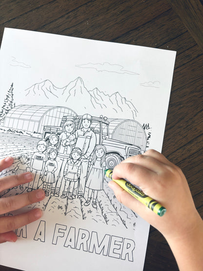 Digital Thank a Farmer Coloring/Storybook