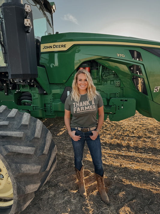 Women's Thank a Farmer Jersey Tshirt *PRESALE*