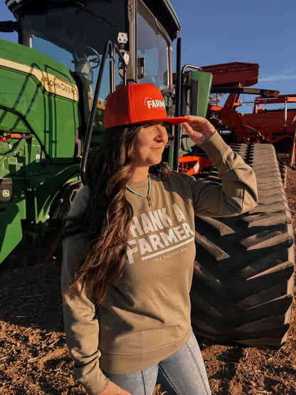 Thank a Farmer Trucker Hat - Red *PRESALE*