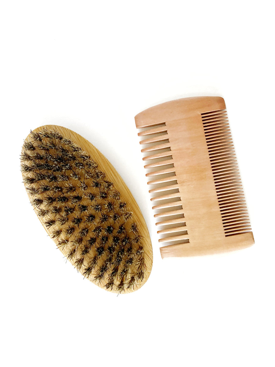Dude Beard Brush and Comb Set The Haircut Box